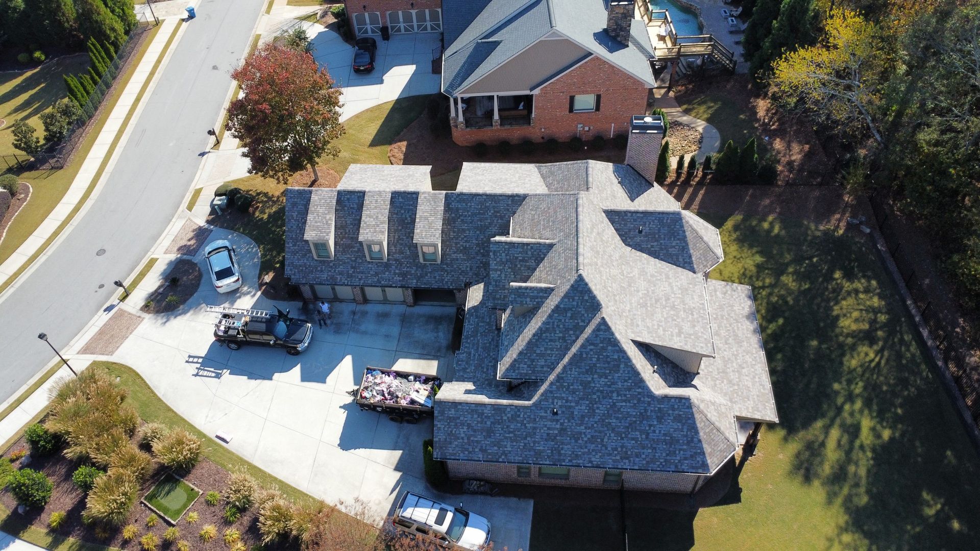 Shingle roof installation of residential  home in Atlanta, Georgia