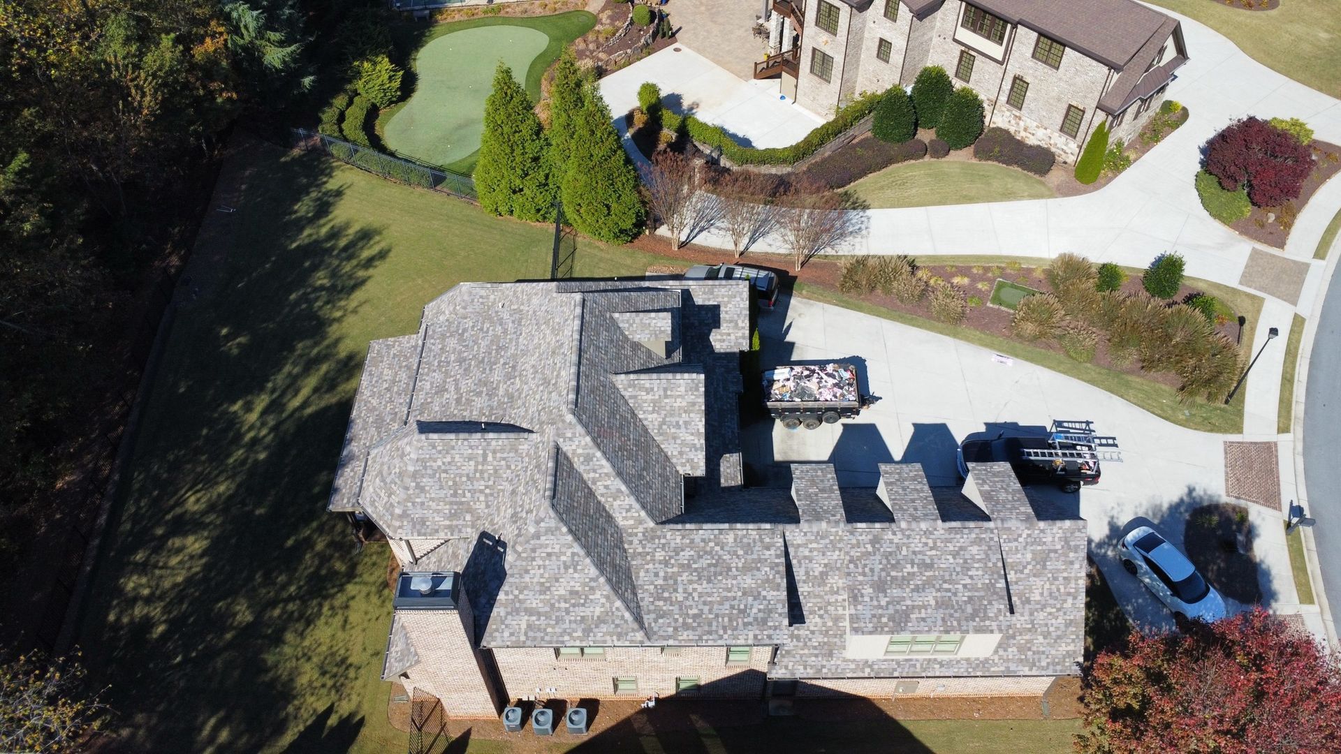 Residential exterior roof shingle replacement in Atlanta, Georgia
