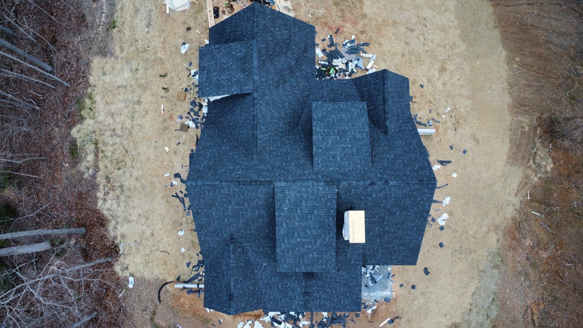 Shingle roof assembly on home in Atlanta, Georgia
