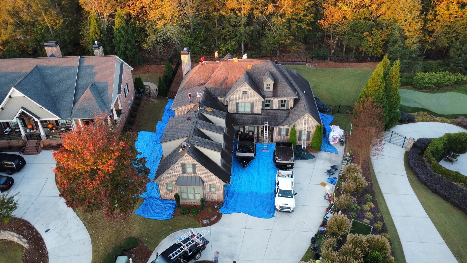 Asphalt shingle installation for residential home in Atlanta, Georgia
