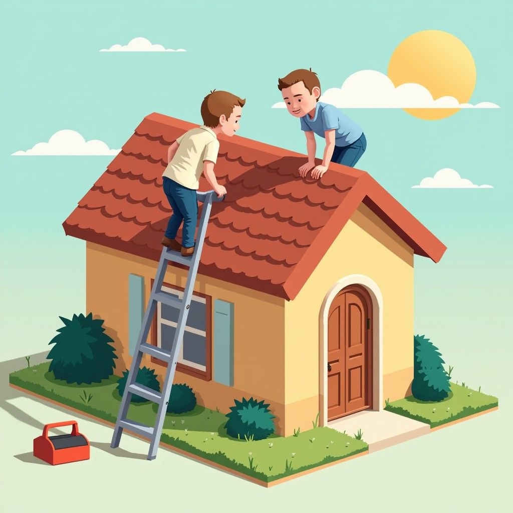 Merck Roofing team collaborating on a residential shingle roof installation for community outreach in Atlanta, Georgia.