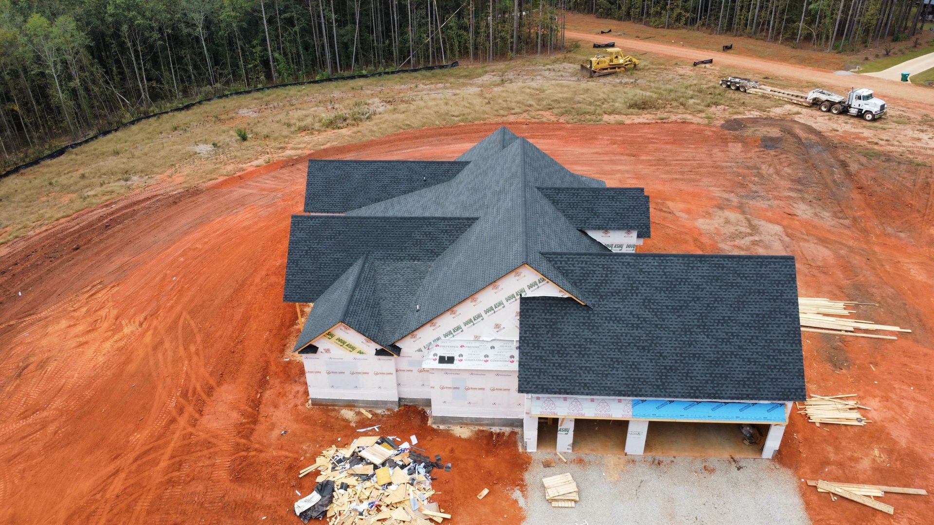 Residential home asphalt shingle patch repair in Atlanta, Georgia
