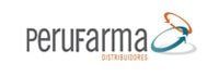 El logotipo de los distribuidores de Perufarma se muestra sobre un fondo blanco.