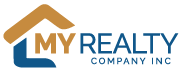 A logo for a real estate company called my realty company Inc.