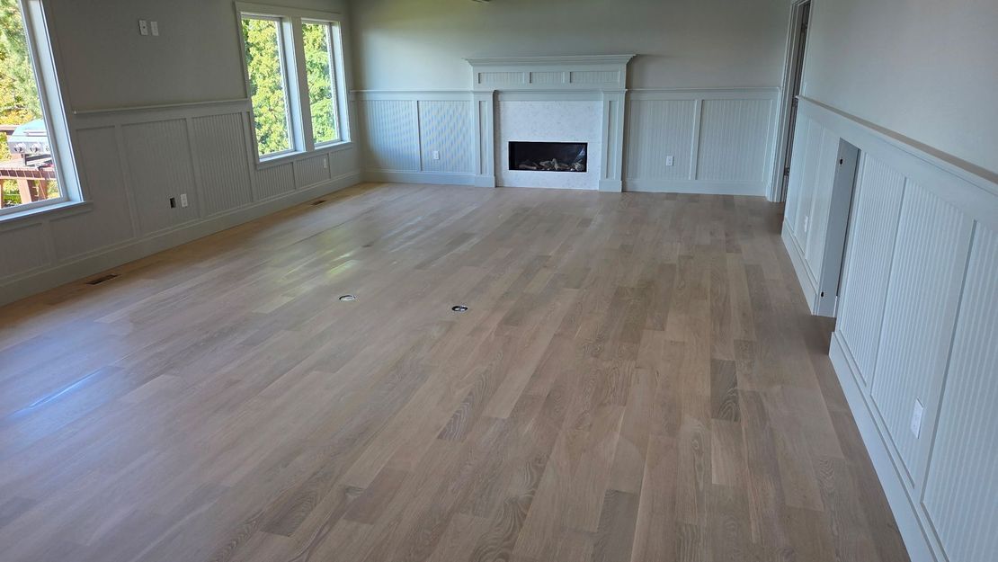 New hardwood floor in Tumwater, WA installed by Tuller's Hardwood Floors & Remodeling