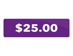 A purple button that says `` $ 25.00 '' on a white background.