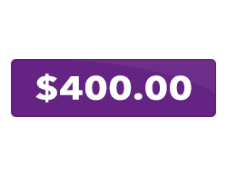 A purple button that says $ 400.00 on it.