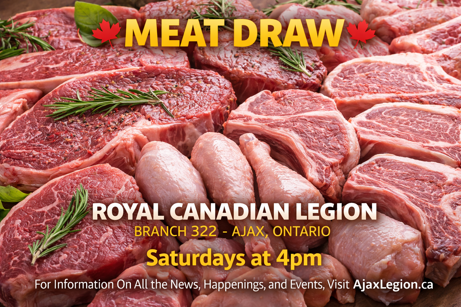Meat Draw Saturdays at Ajax Legion