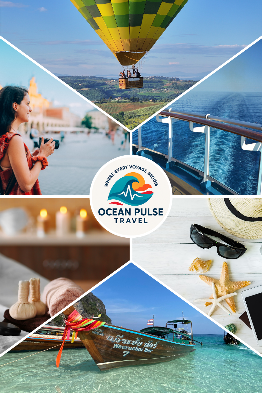 Photo with solo traveler, ocean liner and other travel photos