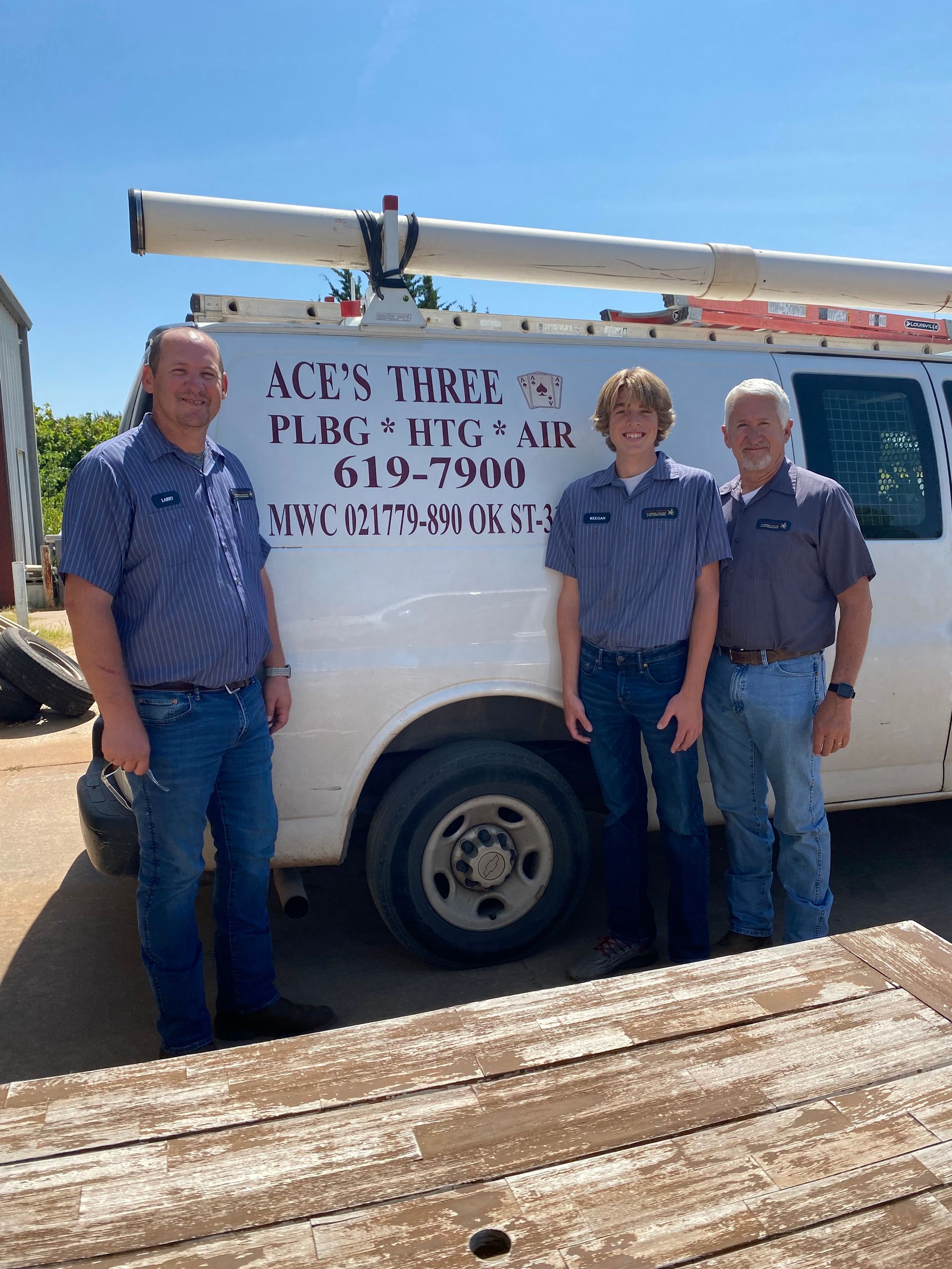 Larry, Keegan and Mark — Oklahoma City, OK — Ace's Three Plumbing & Heating