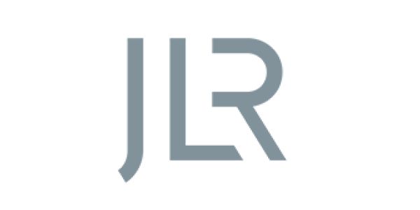 Gray JLR initials on a white background.