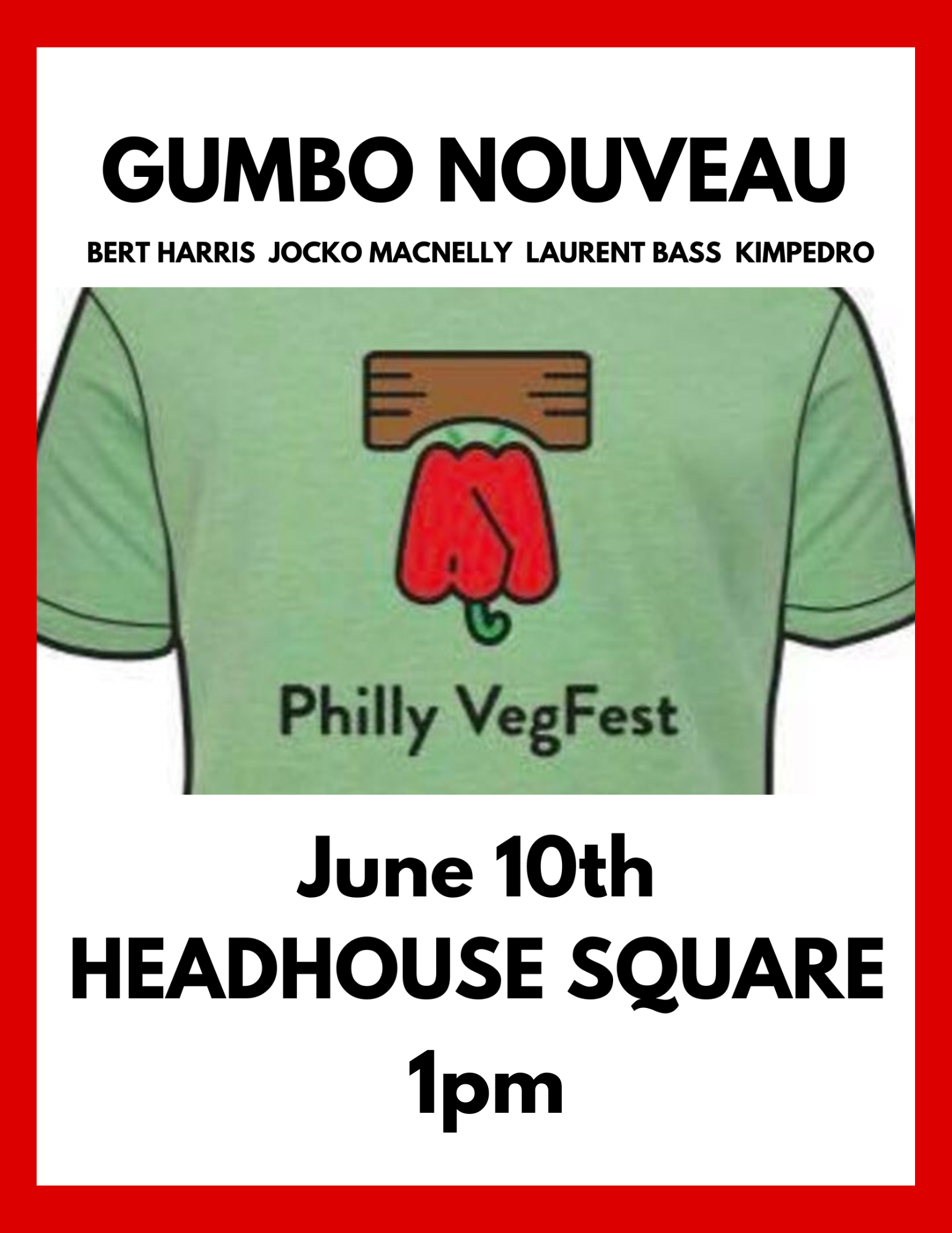 A poster for philly vegfest on june 10th at headhouse square