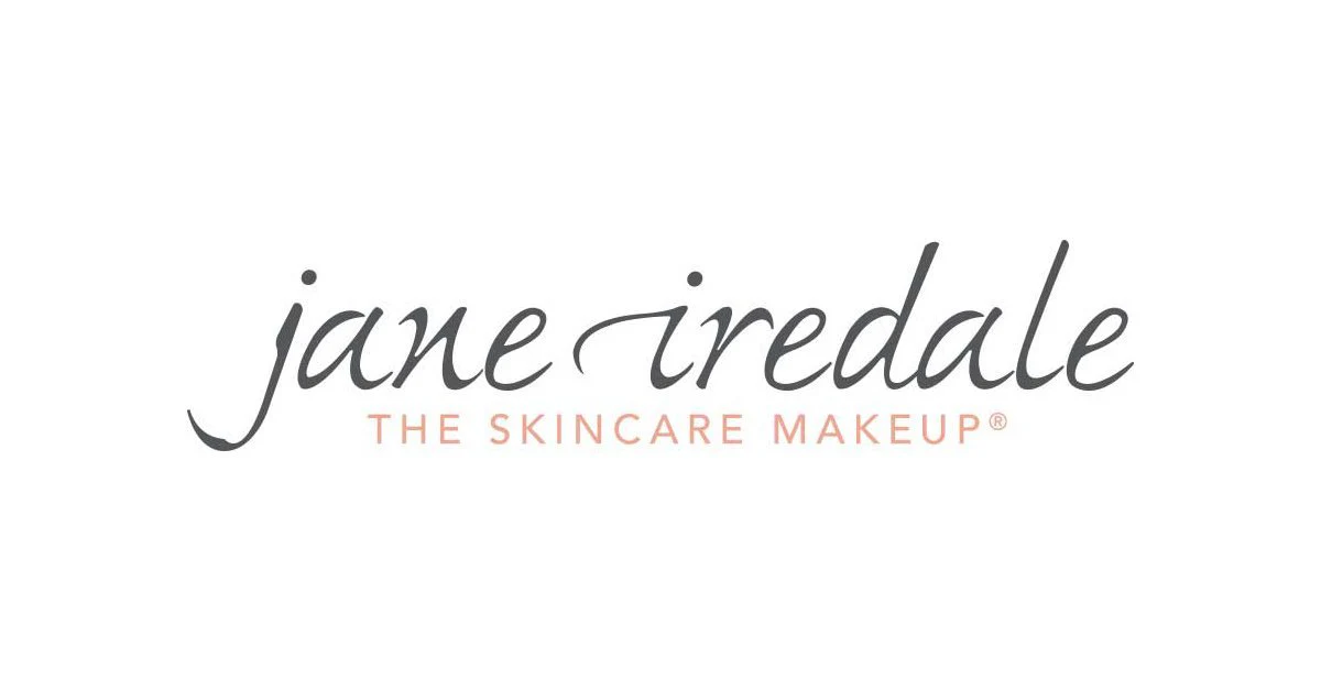 The logo for jane iredale the skincare makeup is on a white background.