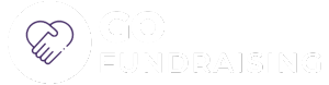 The Go Fundraising White Logo
