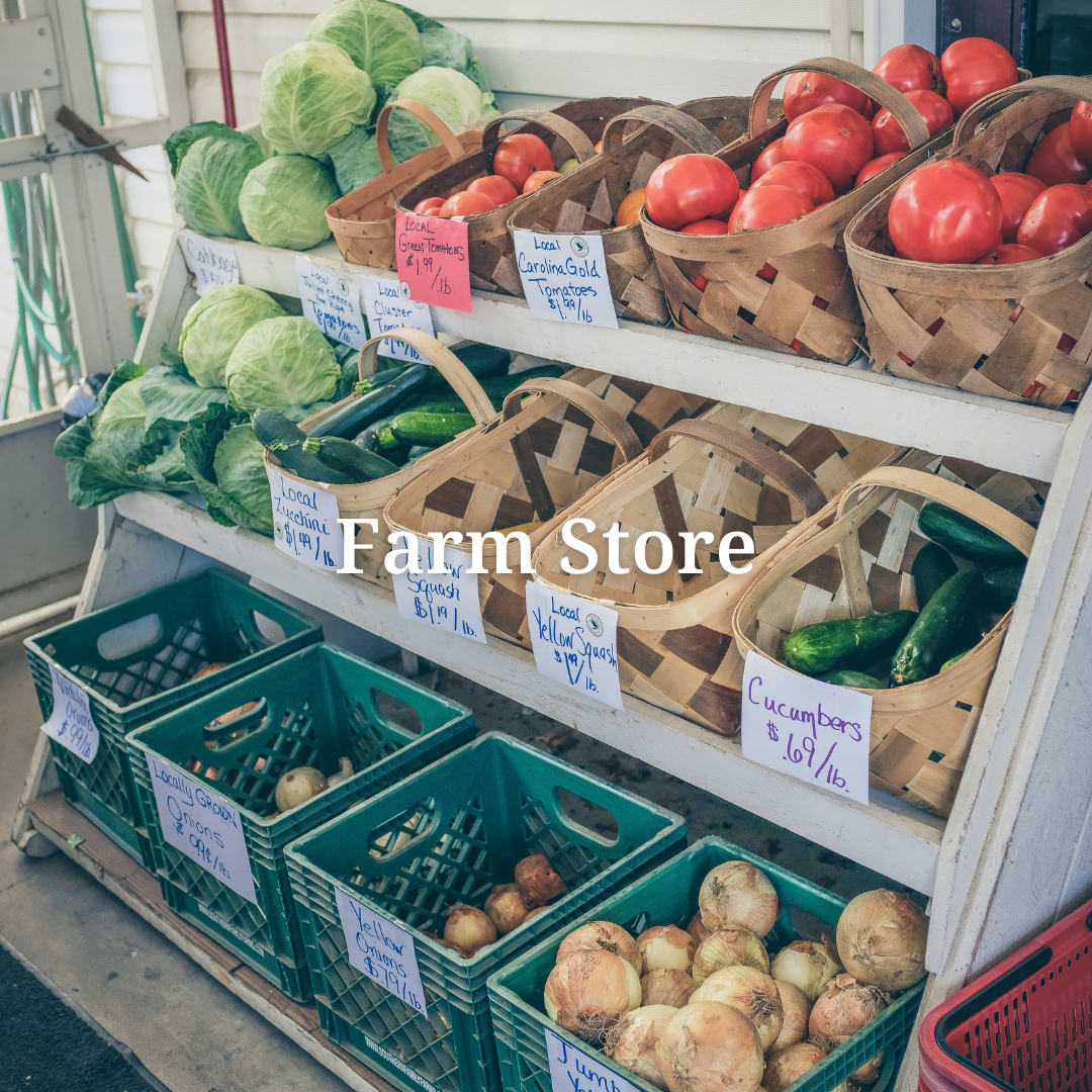 a farm store sells a variety of fruits and vegetables