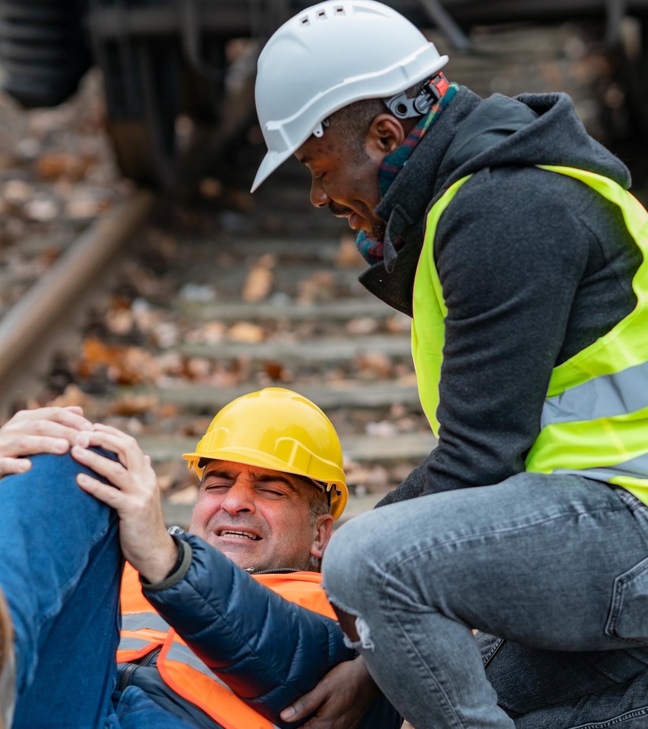 Man in blue suit smiles brightly against a black background.