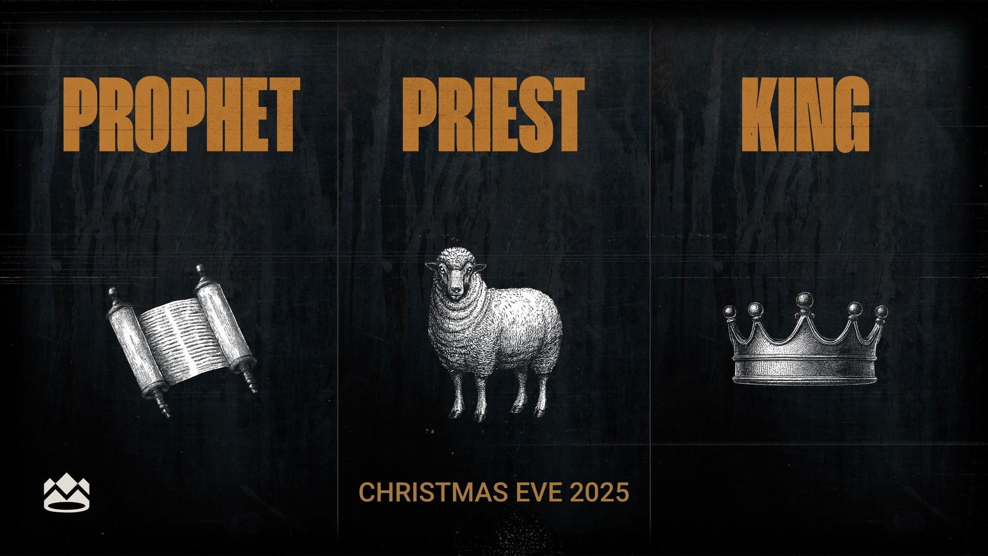 Christmas Eve 2025: Jesus as our true and better Prophet, Priest, and King.