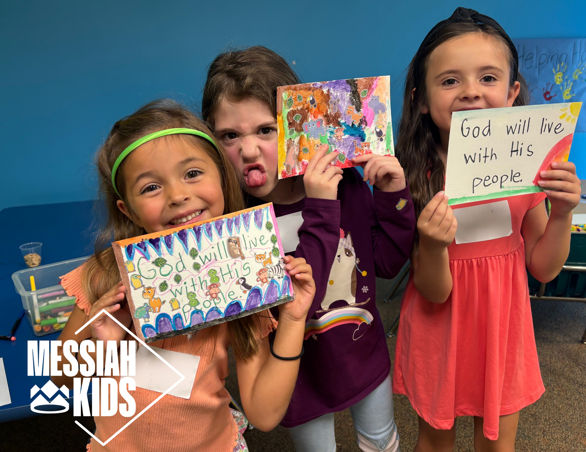 Kids learning about God’s love and truth through teaching and worship at Messiah Bible Church.