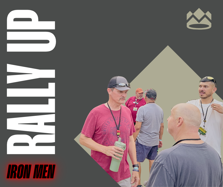 Rally Up Men's Ministry Men worshiping, learning, and serving together at the Iron Men