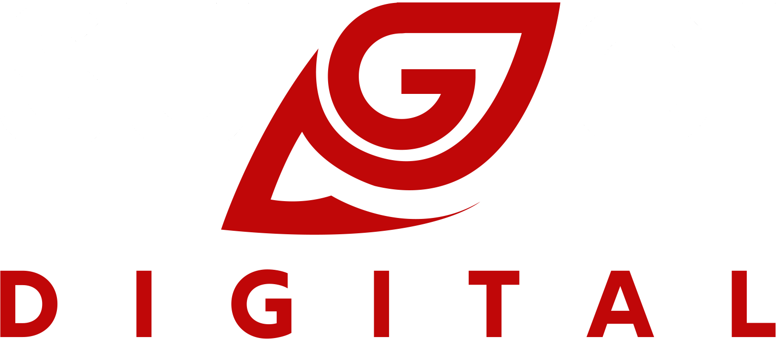 A red logo with the word digital underneath it.