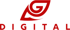 A red logo with the word digital underneath it.