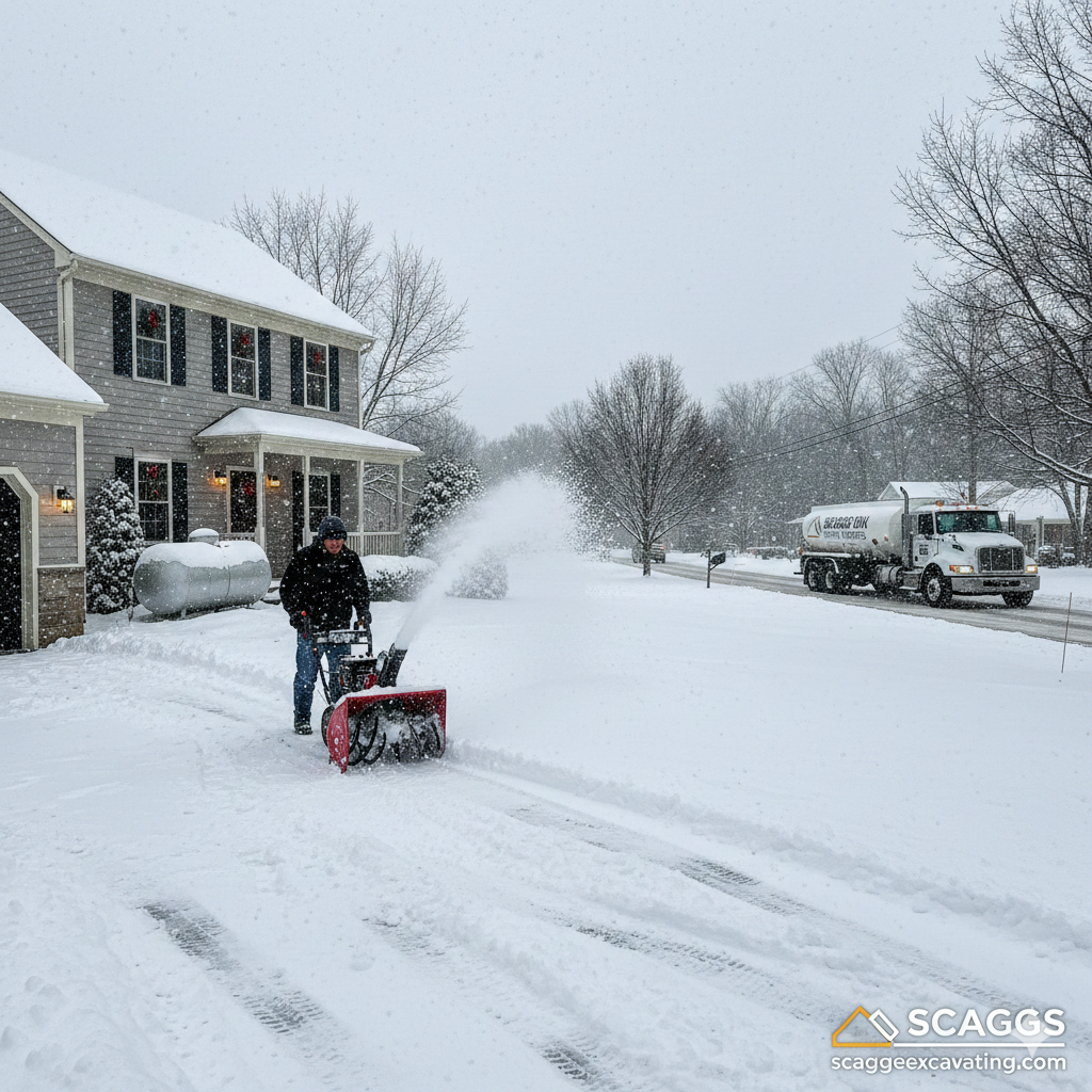 Winter Storm Driveway Safety, plowing the driveway