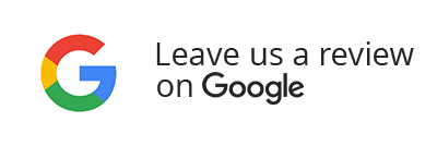 The google logo says `` leave us a review on google ''.