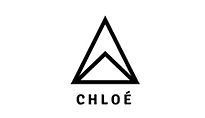 A black and white logo for a company called chloe.