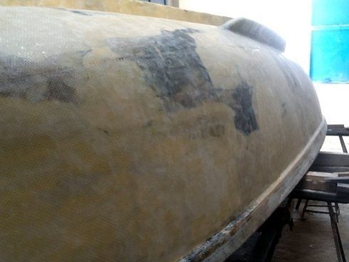 Detail of a wooden hull