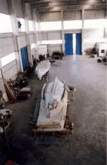 The boat yard of the shipyard