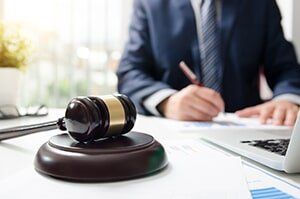 Adoption Lawyer — Wooden Gavel On Table In Belleville, IL