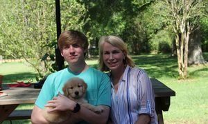 The dog named Paisley with the Eversole family.