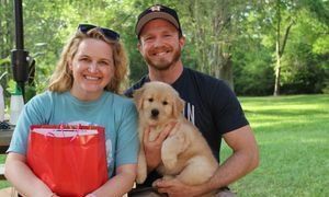 The dog named Murphy with the Culpepper family.