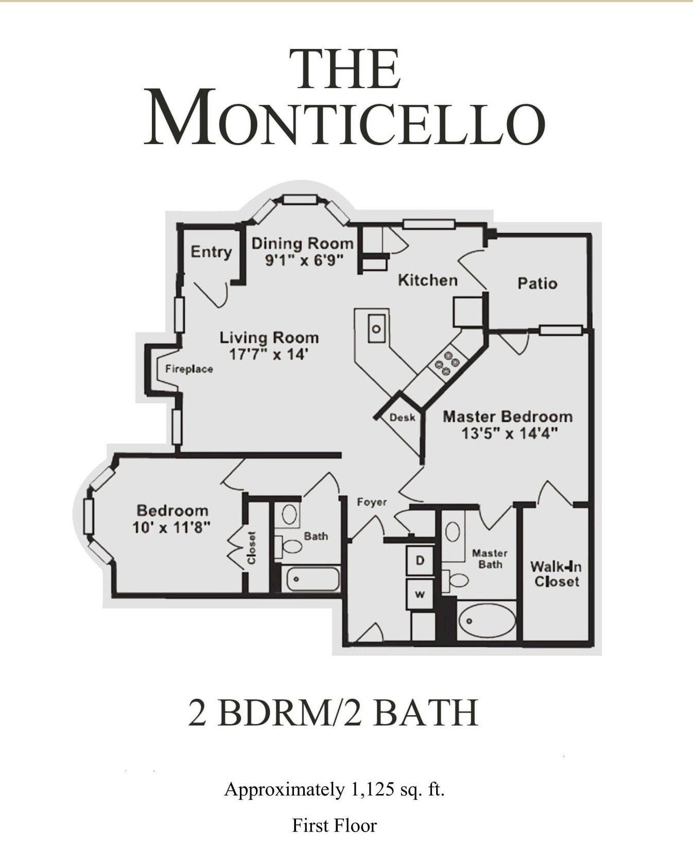 Monticello floor plan drawing