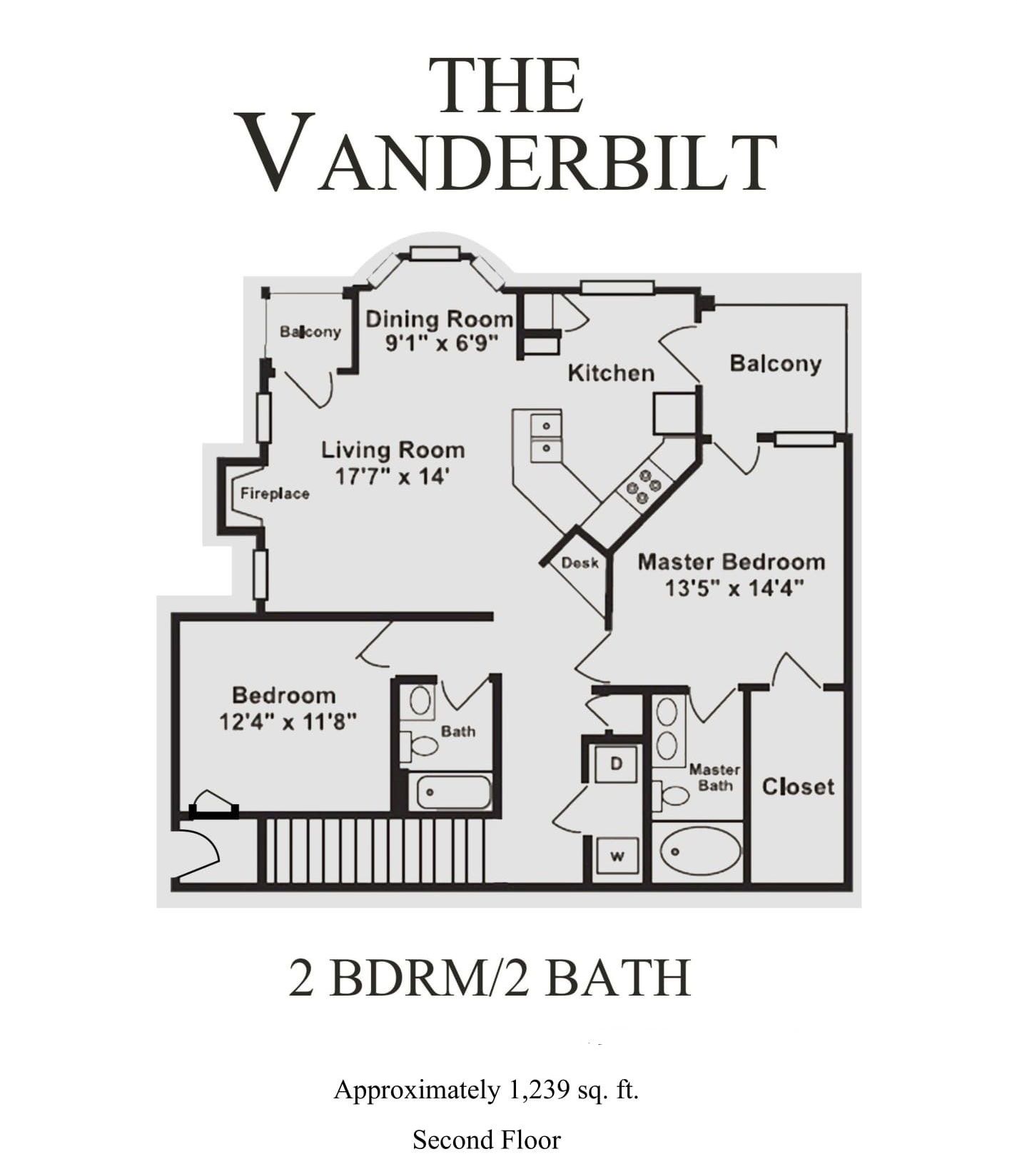 Vanderbilt floor plan drawing