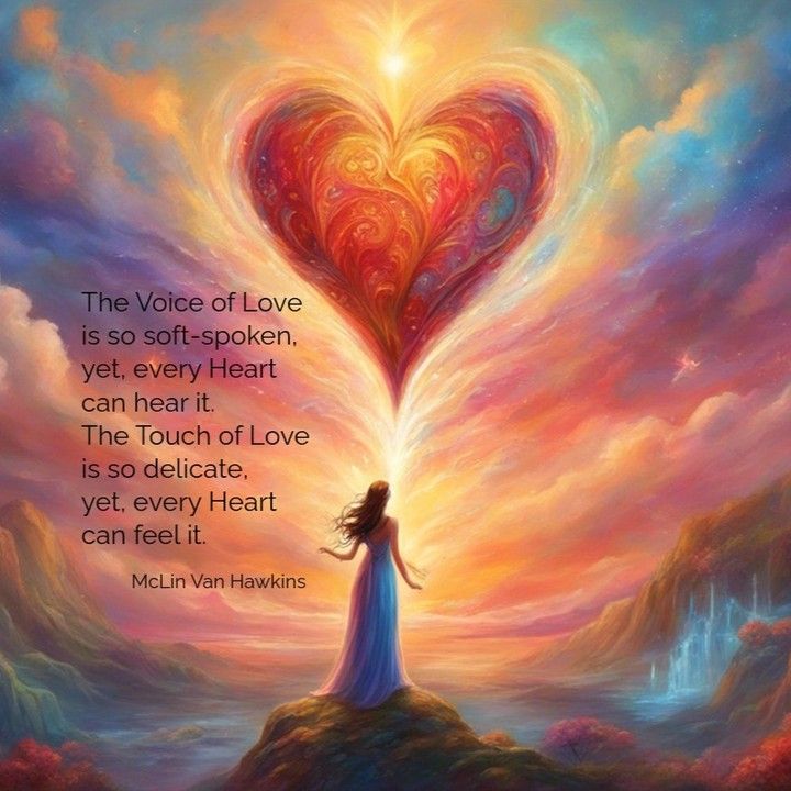 A painting of a woman with a quote about love