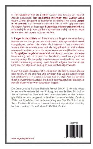 Hannah Arendt; Het waagstuk van de politiek