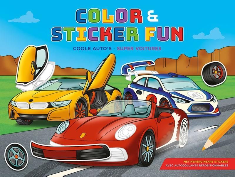ZNU; Color & Sticker Fun - Coole auto's / Color & Sticker Fun - Super voitures