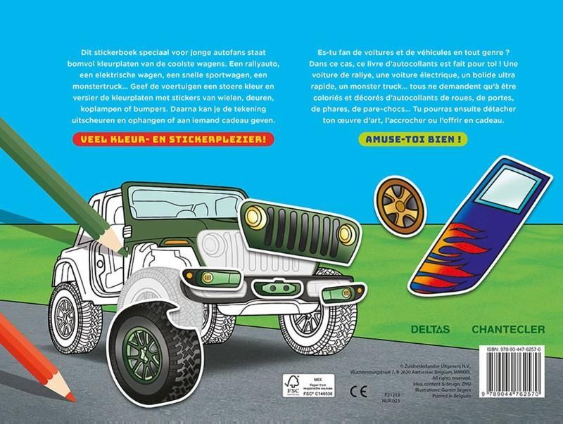 ZNU; Color & Sticker Fun - Coole auto's / Color & Sticker Fun - Super voitures