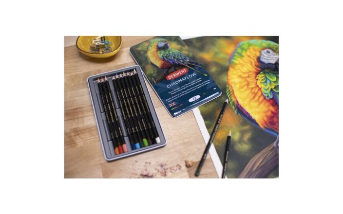 Derwent Chromoflow kleurpotloden  blik 12 stuks