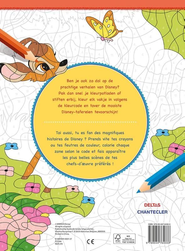Disney Kleuren op nummer / Disney - Coloriages codés