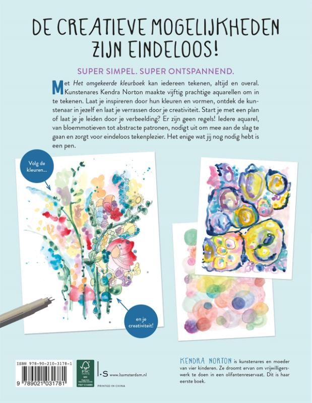 Kendra Norton; Het omgekeerde kleurboek - Mindful Journeys