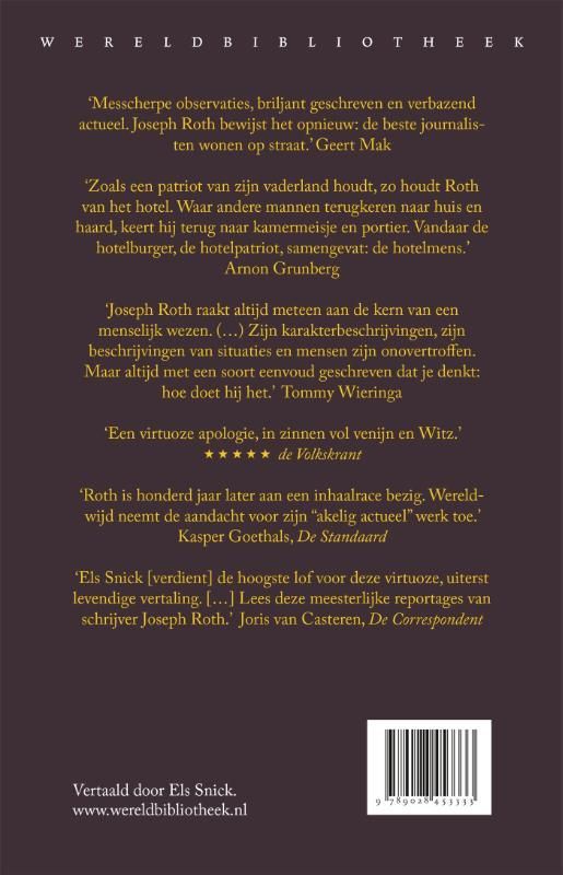 Joseph Roth; Beschaafden in het land der barbaren