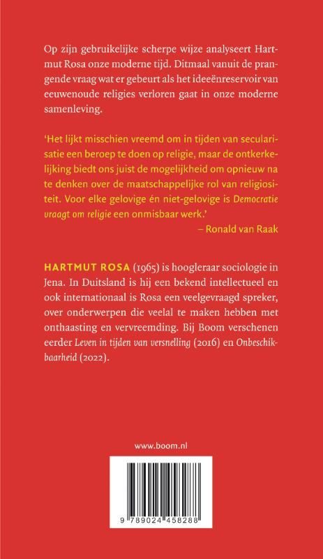 Hartmut Rosa; Democratie vraagt om religie