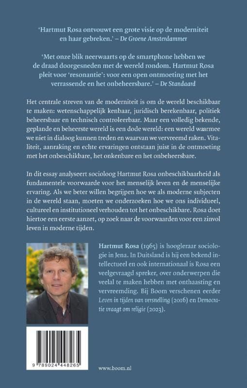 Hartmut Rosa; Onbeschikbaarheid