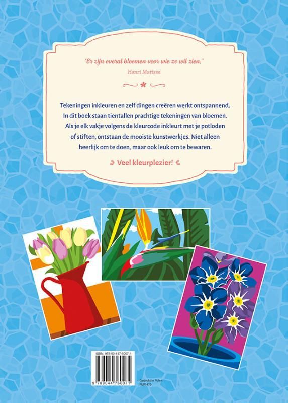 Kleuren op nummer voor volwassenen Bloemen