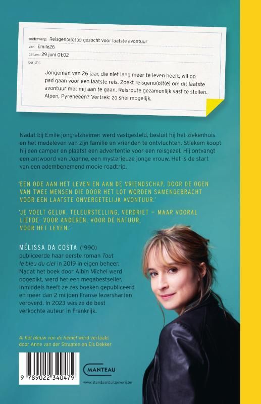 Mélissa Da Costa; Al het blauw van de hemel