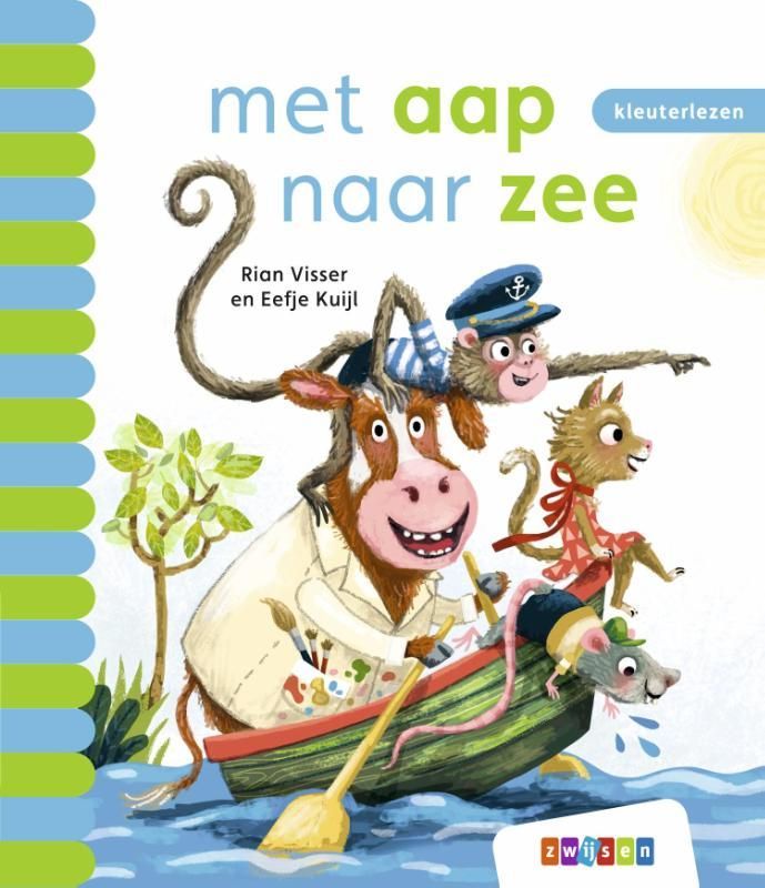 Rian Visser; met aap naar zee