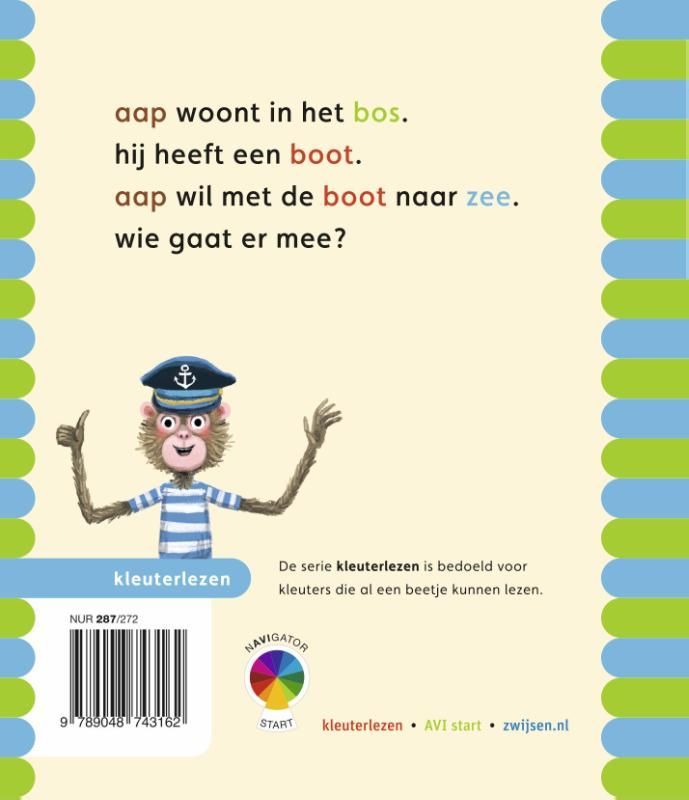 Rian Visser; met aap naar zee