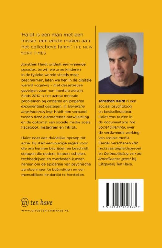 Jonathan Haidt; Generatie angststoornis